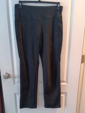 Jockey Black High-Rise Active Leggings with Side Pockets